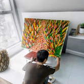 Loofah Painting